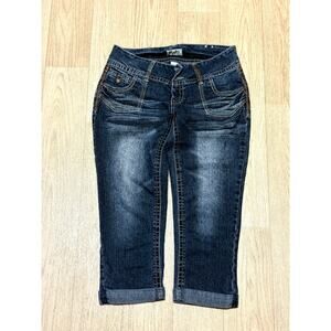 Y2K Vintage Mudd juniors' low-rise denim capri jeans with rolled cuffs size 5